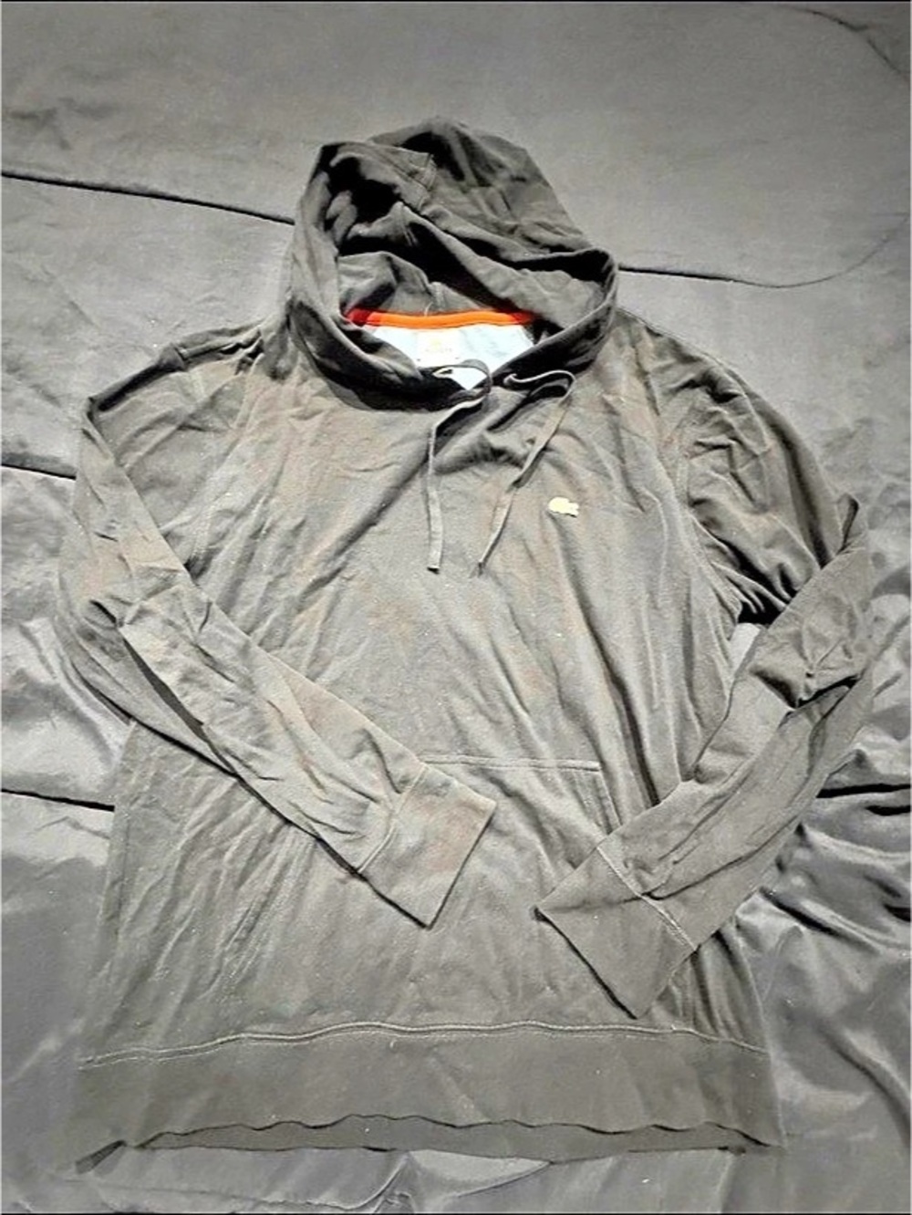 Lacoste Black Cotton Hoodie Size 5